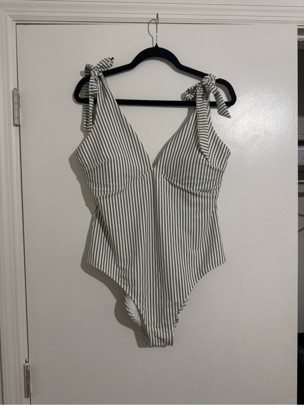 NWT Green & white stripped 1 piece